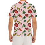 Watercolor Vegan Pattern Print Men's Short Sleeve Rash Guard