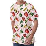 Watercolor Vegan Pattern Print Men's Velvet T-Shirt