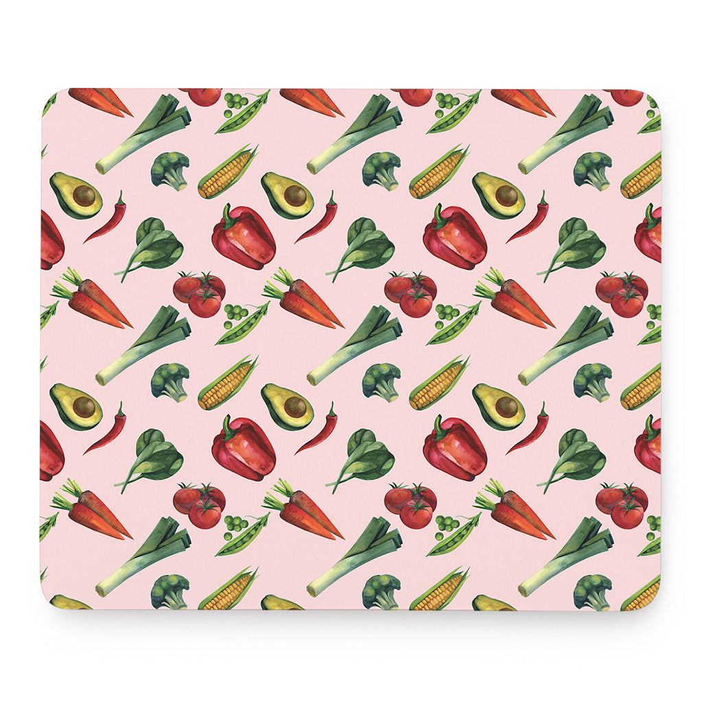 Watercolor Vegan Pattern Print Mouse Pad