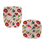 Watercolor Vegan Pattern Print Office Chair Cover