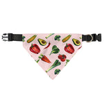Watercolor Vegan Pattern Print Over The Collar Dog Bandana
