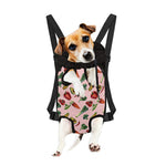 Watercolor Vegan Pattern Print Pet Carrier Backpack