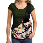 Watercolor Vegan Pattern Print Pet Sling Carrier