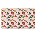 Watercolor Vegan Pattern Print Polyester Doormat