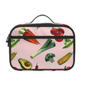 Watercolor Vegan Pattern Print Portable Lunch Bag