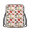 Watercolor Vegan Pattern Print Rectangular Crossbody Bag