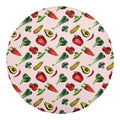 Watercolor Vegan Pattern Print Round Blanket