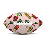 Watercolor Vegan Pattern Print Rugby Ball