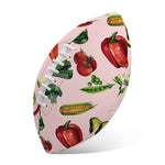 Watercolor Vegan Pattern Print Rugby Ball