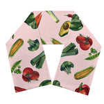 Watercolor Vegan Pattern Print Scarf
