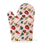 Watercolor Vegan Pattern Print Single Oven Mitt