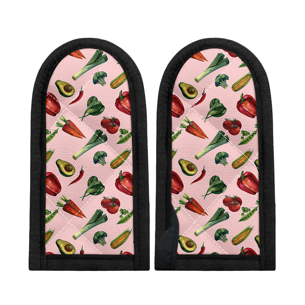 Watercolor Vegan Pattern Print Skillet Handle Cover