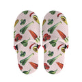 Watercolor Vegan Pattern Print Slippers