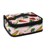 Watercolor Vegan Pattern Print Small Lunch Bag
