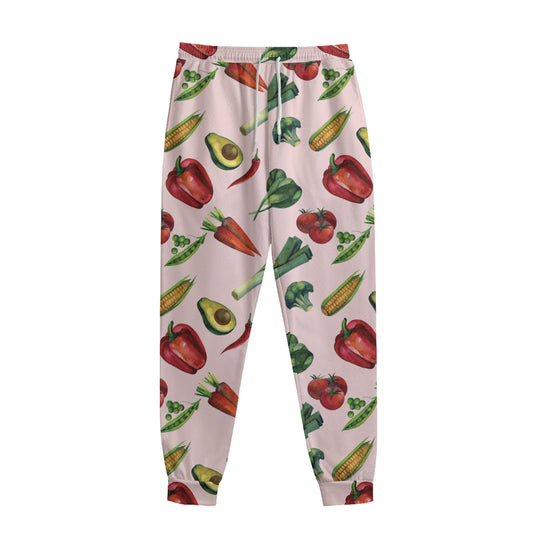 Watercolor Vegan Pattern Print Sweatpants
