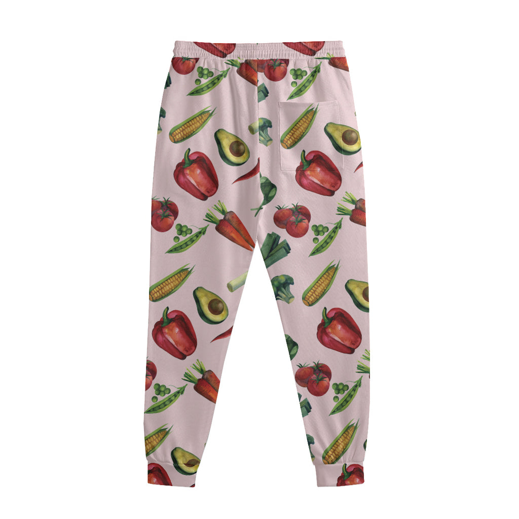 Watercolor Vegan Pattern Print Sweatpants