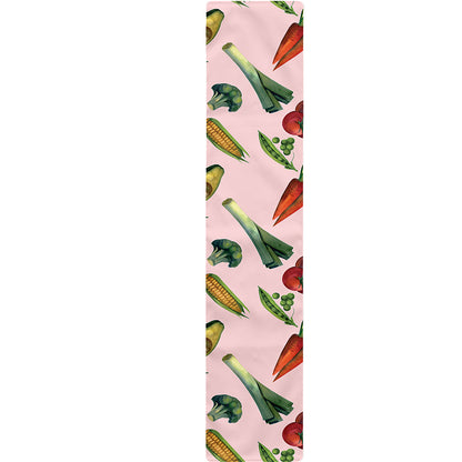 Watercolor Vegan Pattern Print Table Runner