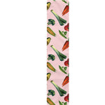 Watercolor Vegan Pattern Print Table Runner