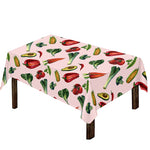 Watercolor Vegan Pattern Print Tablecloth