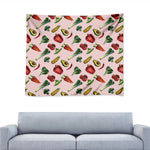 Watercolor Vegan Pattern Print Tapestry
