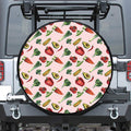 Watercolor Vegan Pattern Print Tire Cover