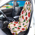 Watercolor Vegan Pattern Print Waterproof Car Seat Cover