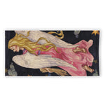 Watercolor Virgo Zodiac Sign Print Beach Towel