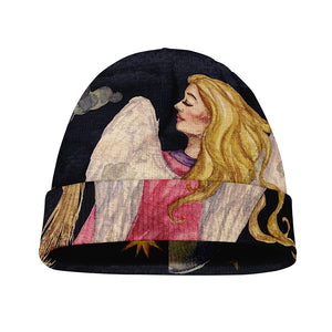 Watercolor Virgo Zodiac Sign Print Beanie