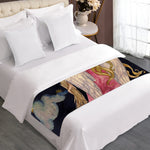 Watercolor Virgo Zodiac Sign Print Bed Runner