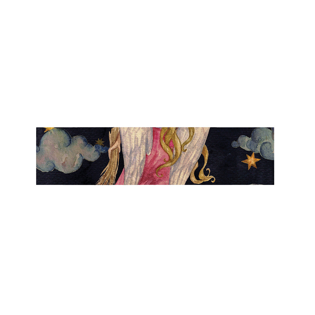 Watercolor Virgo Zodiac Sign Print Bed Runner
