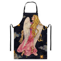 Watercolor Virgo Zodiac Sign Print Bib Apron With Pocket
