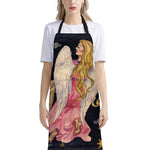 Watercolor Virgo Zodiac Sign Print Bib Apron With Pocket