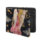 Watercolor Virgo Zodiac Sign Print Bifold Wallet