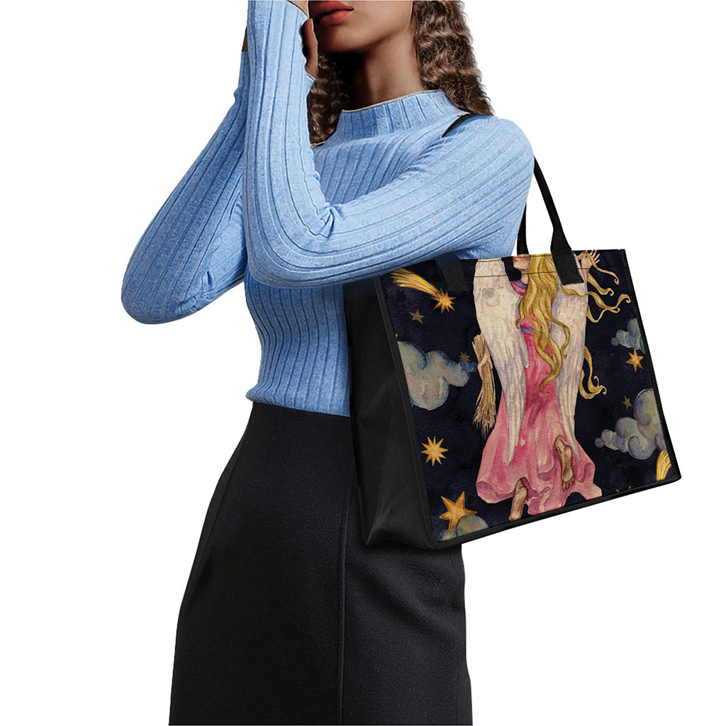 Watercolor Virgo Zodiac Sign Print Canvas Tote Bag