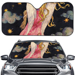 Watercolor Virgo Zodiac Sign Print Car Windshield Sun Shade