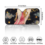 Watercolor Virgo Zodiac Sign Print Car Windshield Sun Shade