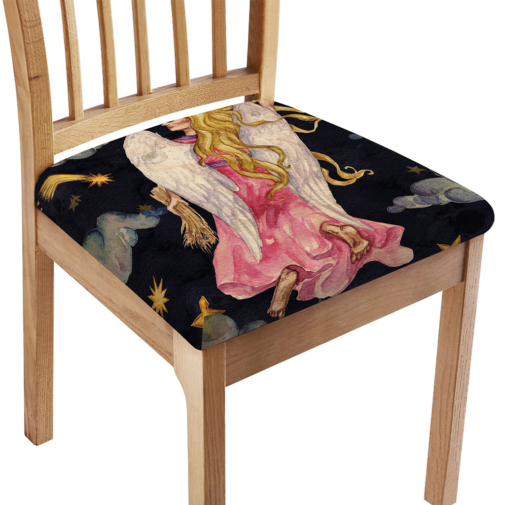 Watercolor Virgo Zodiac Sign Print Chair Cushion Cover