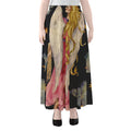 Watercolor Virgo Zodiac Sign Print Chiffon Maxi Skirt