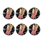 Watercolor Virgo Zodiac Sign Print Coaster Set