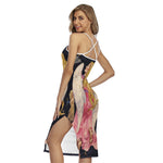 Watercolor Virgo Zodiac Sign Print Cross Back Cami Dress