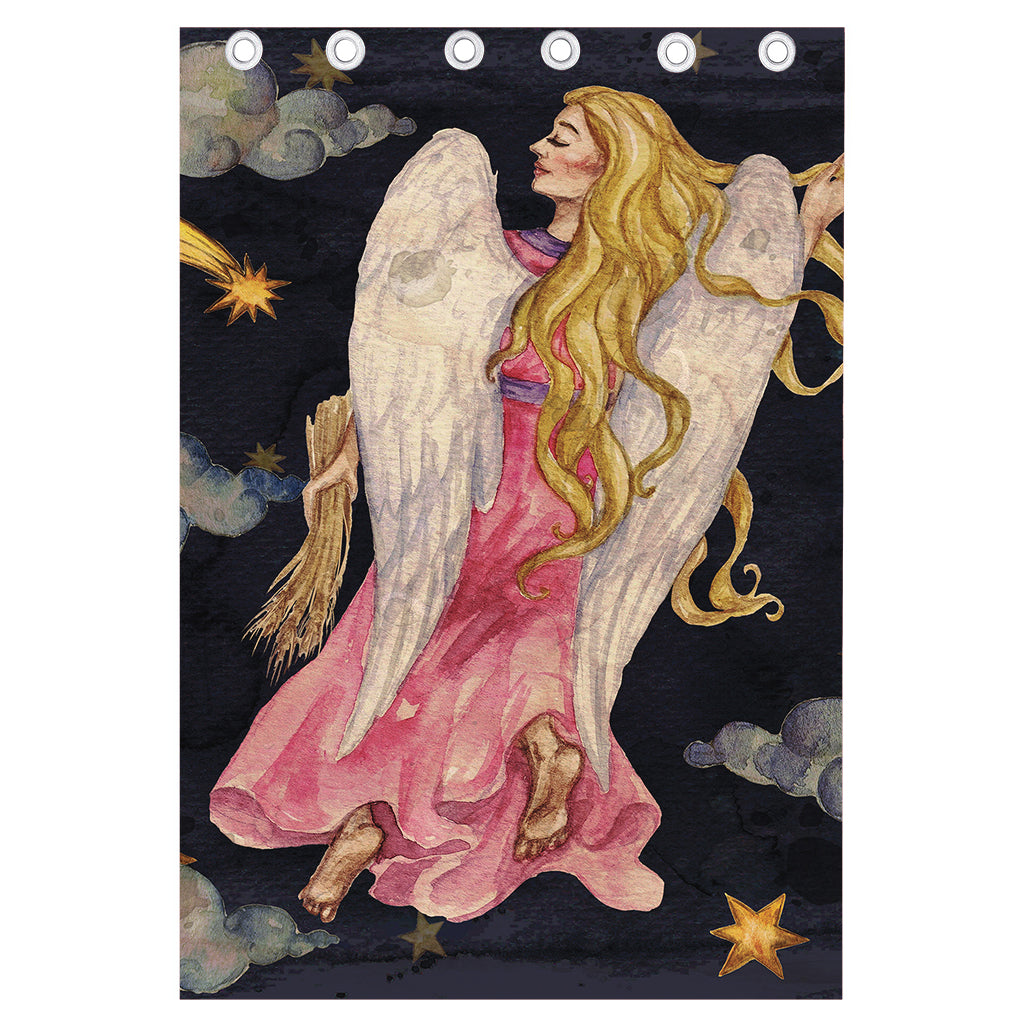 Watercolor Virgo Zodiac Sign Print Curtain