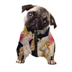 Watercolor Virgo Zodiac Sign Print Dog Zip Up Jacket