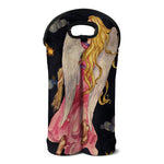 Watercolor Virgo Zodiac Sign Print Double Neoprene Wine Tote