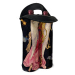 Watercolor Virgo Zodiac Sign Print Double Neoprene Wine Tote