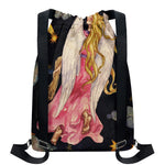 Watercolor Virgo Zodiac Sign Print Drawstring Backpack