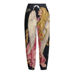 Watercolor Virgo Zodiac Sign Print Fleece Lined Knit Pants