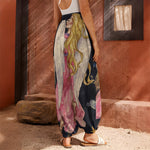 Watercolor Virgo Zodiac Sign Print Harem Pants