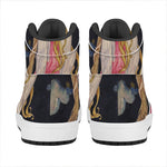 Watercolor Virgo Zodiac Sign Print High Top Leather Sneakers