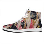 Watercolor Virgo Zodiac Sign Print High Top Leather Sneakers