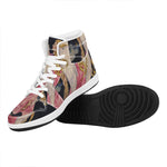 Watercolor Virgo Zodiac Sign Print High Top Leather Sneakers